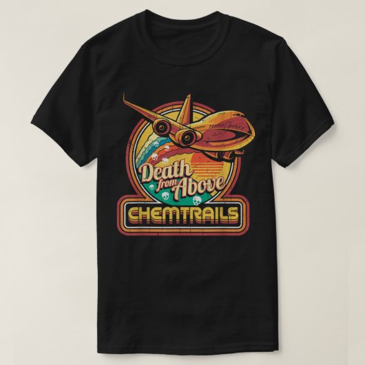 samenzwering Theory Chemtrails Jet Plane Skulls Re T-shirt (Design voorkant)