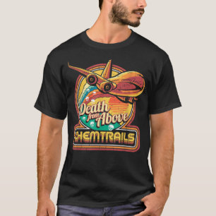 samenzwering Theory Chemtrails Jet Plane Skulls Re T-shirt
