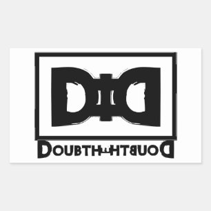Samenzweringstheorie motto: twijfel over de twijfe rechthoekige sticker