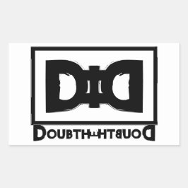 Samenzweringstheorie motto: twijfel over de twijfe rechthoekige sticker