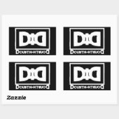 Samenzweringstheorie motto: twijfel over de twijfe rechthoekige sticker (Vel)