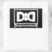 Samenzweringstheorie motto: twijfel over de twijfe rechthoekige sticker (Tas)