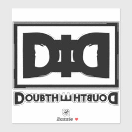 Samenzweringstheorie motto: twijfel over de twijfe sticker