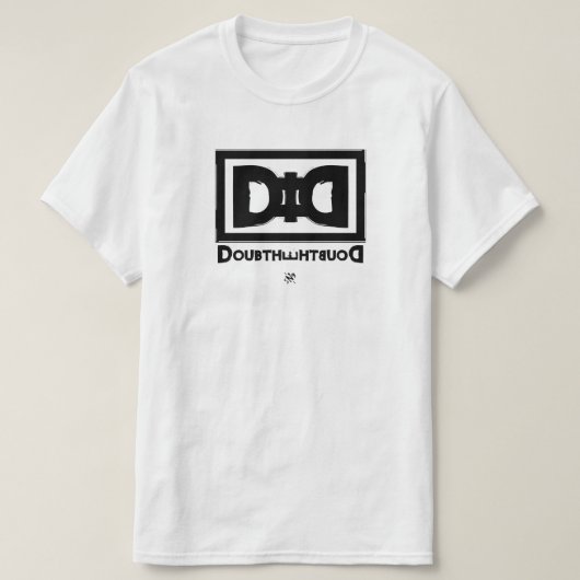 Samenzweringstheorie motto: twijfel over de twijfe t-shirt (Design voorkant)