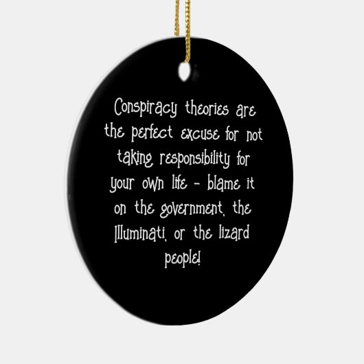 Samenzweringstheorieën beschuldigen het van de hag keramisch ornament (Rechts)