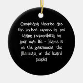 Samenzweringstheorieën beschuldigen het van de hag keramisch ornament (Voorkant)