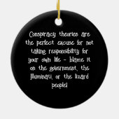 Samenzweringstheorieën beschuldigen het van de hag keramisch ornament (Achterkant)