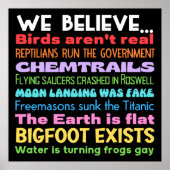 Samenzweringstheorieën bordje poster (Voorkant)