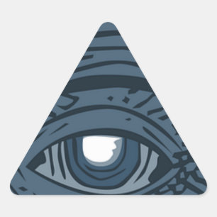 Samenzweringstheorist Illuminati Pyramid Eye Sticker