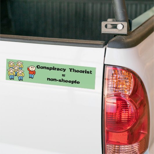 Samenzweringstheorist = niet-schaapherend bumpersticker (Op Truck)