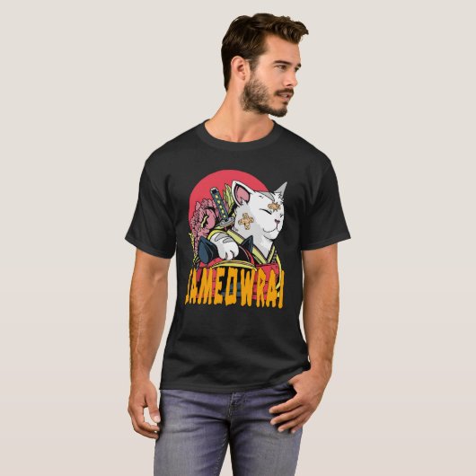 Sameowrai - Cat Samurai T-shirt (Voorkant volledig)