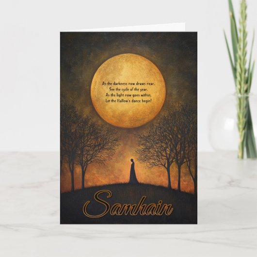Samhain Autumn Greeting Card, customizable Bedankkaart (Voorkant)