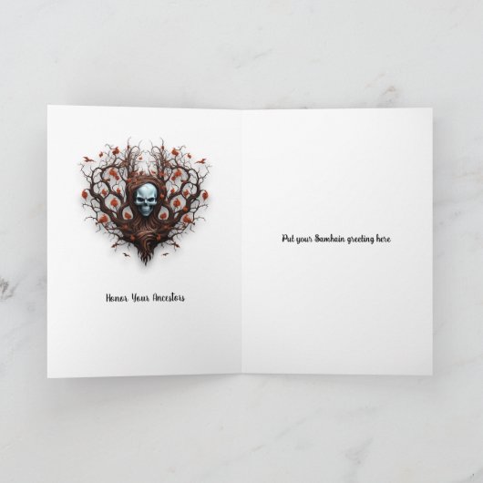 Samhain Autumn Greeting Card, customizable Bedankkaart (Binnen)