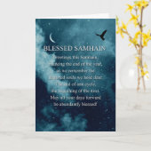 Samhain Blessing Mystic met Moon en Raven Kaart (Gele Bloem)
