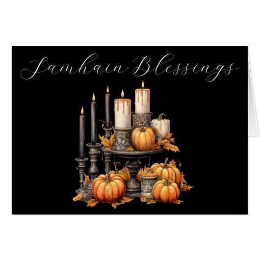 Samhain Blessings Kaart (Voorkant Horizontaal)