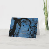 Samhain Blessings, Raven, Crescent Moon en Oak Kaart (Voorkant)