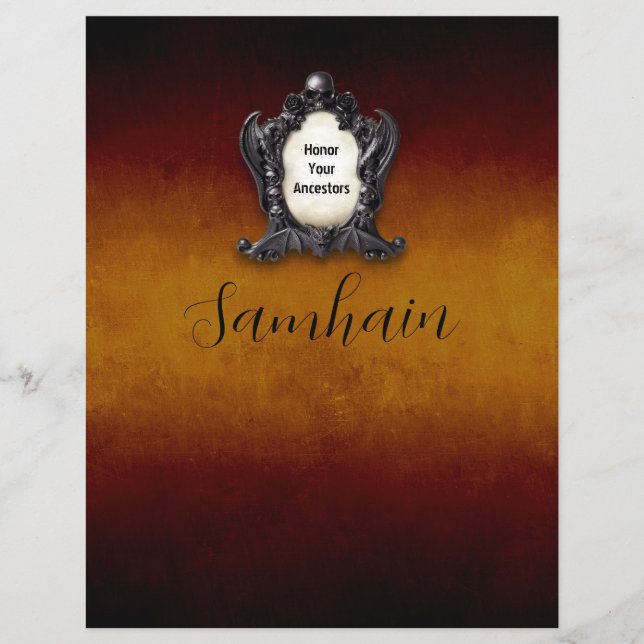 Samhain Book of Shadows Pagina met Correspondentie (Voorkant)