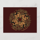 Samhain Celtic Cats Knotwork Briefkaarten (Voorkant)