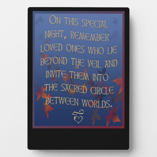 Samhain en Dag van de Doden Fotoplaat (voorkant)