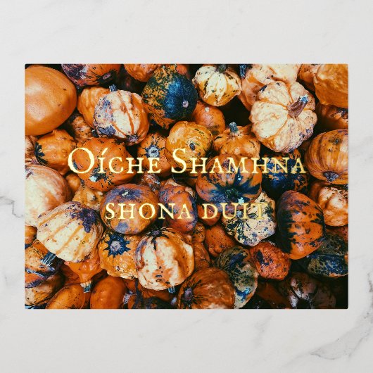 Samhain Folie Briefkaart Gaeilge Irish Celtic Paga (Voorkant)