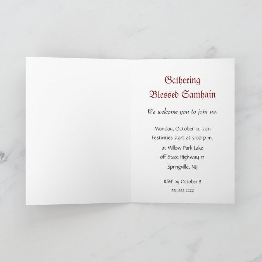 Samhain Gathering Uitnodiging - Ravens Den (Binnen)