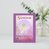 Samhain Greetings Lunar Goddess Briefkaart (Staand voorkant)