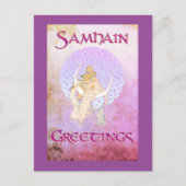 Samhain Greetings Lunar Goddess Briefkaart (Voorkant)