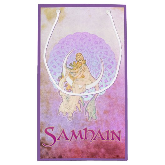 Samhain Greetings Lunar Goddess Klein Cadeauzakje (Achterkant)