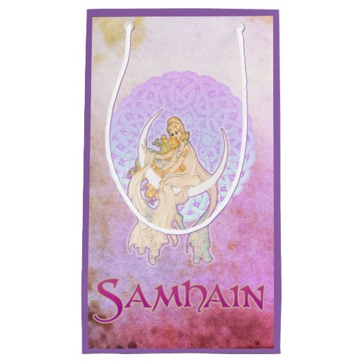 Samhain Greetings Lunar Goddess Klein Cadeauzakje (Voorkant)