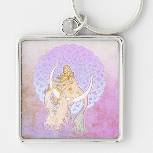 Samhain Greetings Lunar Goddess Sleutelhanger (Voorkant)