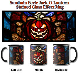 Samhain Griezelige Jack-O-Lantern Gebrandschilderd Mok