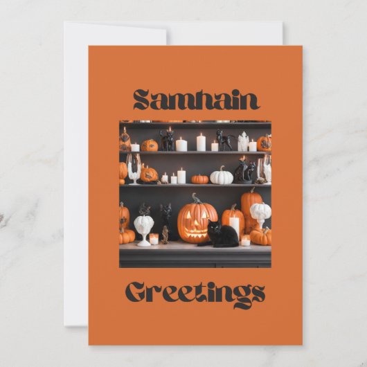 Samhain Groeten Feestdagenkaart (Voorkant)