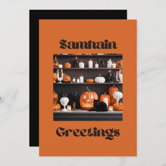 Samhain Groeten  Feestdagenkaart (Voorkant / Achterkant)