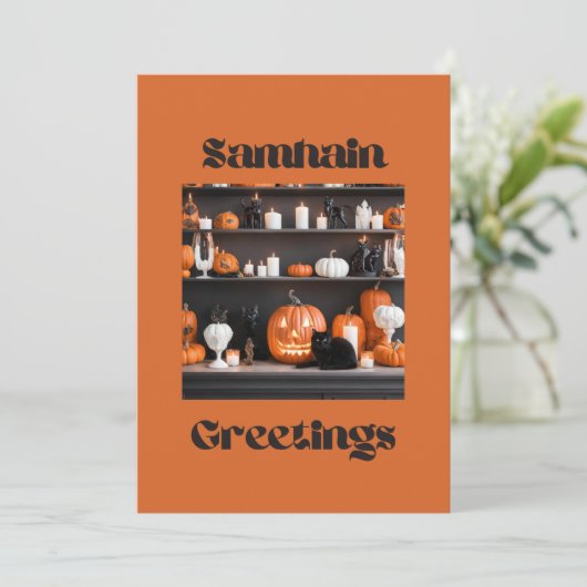 Samhain Groeten  Feestdagenkaart (Staand voorkant)