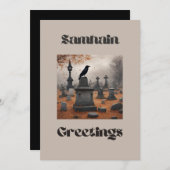 Samhain-groeten Feestdagenkaart (Voorkant / Achterkant)