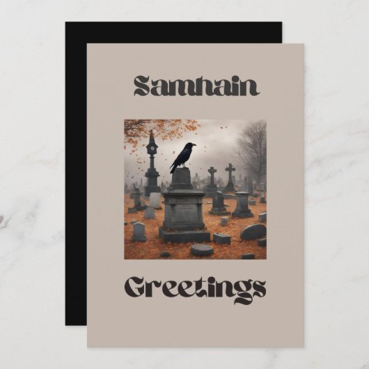 Samhain-groeten Feestdagenkaart (Voorkant / Achterkant)