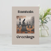 Samhain-groeten Feestdagenkaart (Staand voorkant)