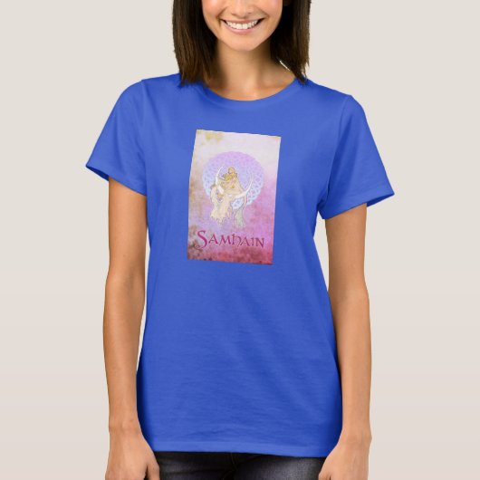 Samhain Groeten Maan Godin T Shirt (Voorkant)