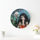 Samhain Halloween Fantasy Gothic Art-klok Grote Klok (Huis)