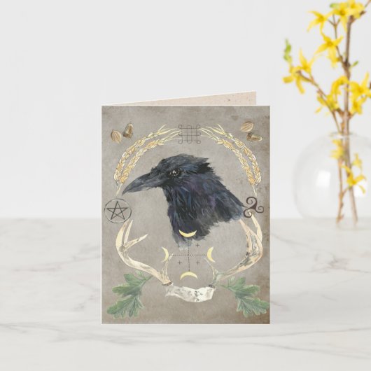 Samhain - Halloween Greeting Card Kaart (Gele Bloem)