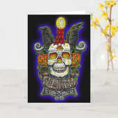 Samhain - Halloween Kaart (Gele Bloem)