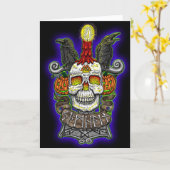 Samhain - Halloween Kaart (Gele Bloem)