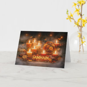 Samhain Kaarsen Afrikaantjes Kruiden Sinaasappelsc Kaart