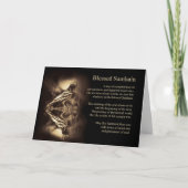 Samhain met Raven Crow en Moon Mystical Feestdagen Kaart (Voorkant)