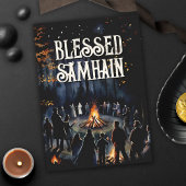 Samhain Night Herfst Forest Pagan Bonfire Hallowee Kaart