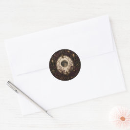 Samhain Nocturne Gotische Raaf Halloween Favor Ronde Sticker