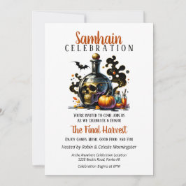 Samhain Oogst Heksen Brew Halloween Party Kaart