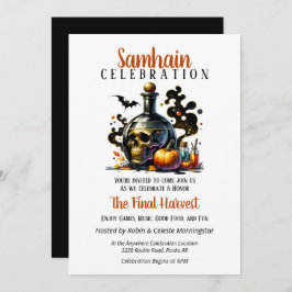 Samhain Oogst Heksen Brew Halloween Party Kaart