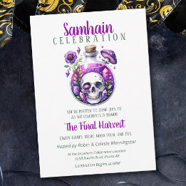 Samhain Oogst Potion Fles Halloween Party Kaart