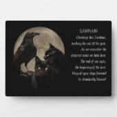 Samhain Pagan Holiday Black Cats and Ravens Poem Fotoplaat (voorkant)